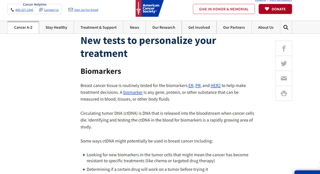 Breast Cancer study screenshot