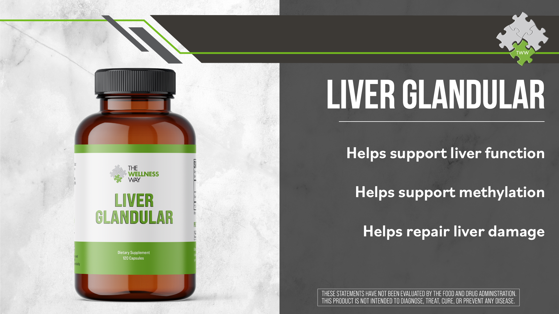 Liver glandular supplement with benefits